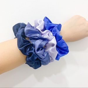 NEW Satin Silk Bright Solid Color Scrunchies